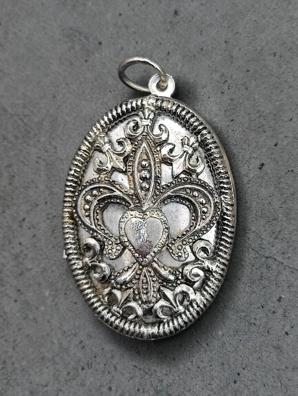 Vintage Fleur De Lis Locket Pendant